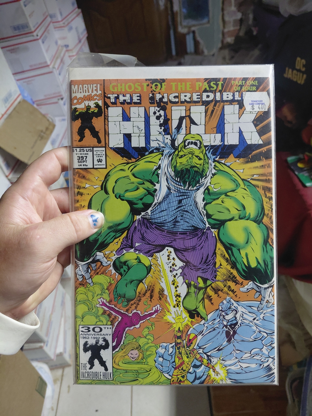 copy of The Incredible Hulk #397 published by Marvel Comics in September 1992,